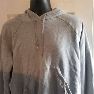 Adidas women's top hoodie jacket gray size XL